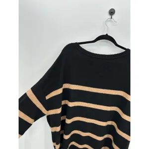Torrid Womens‎ Black Tan Knit Sweater Sz 2x Cozy Oversized Lounge Casual thumbnail 4