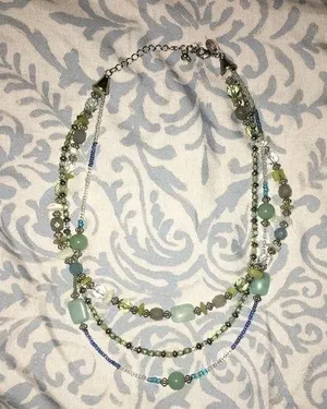 Layered blue stone necklace thumbnail 1