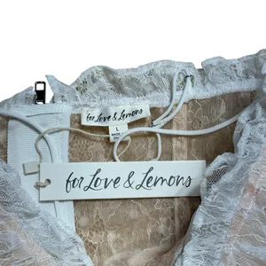For Love & Lemons White Jules Mini Dress Women’s US L thumbnail 5
