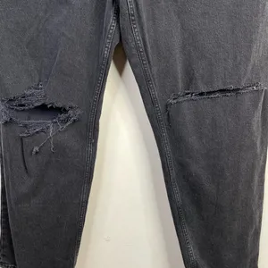Abercrombie Fitch 90s Straight Ultra High Rise Distressed Black Jeans 35 20 new thumbnail 6