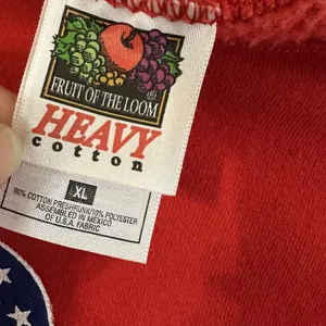 Vintage XL Sweatshirt Red‎ Long Sleeve Born in the USA Fruit of the Loom Heavy thumbnail 3