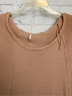 Urban Outfitters hi lo textured boho oversized top size XS muted pink festival thumbnail 3