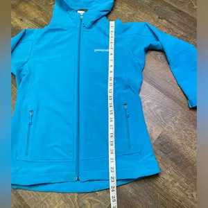 Patagonia Simple Guide Hoody Jacket Coat Women’s Size Medium Zip Up Curacao Blue thumbnail 3