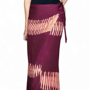 Vintage Y2K Purple Plum Tie Dye Hippie Festival Maxi Wrap Skirt thumbnail 7