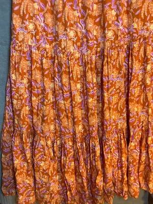 J.Crew Tiered maxi dress in painted block print Large‎ milkmaid Resort Vacation thumbnail 6