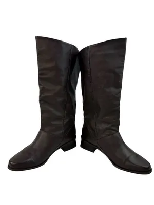 Vtg Y2K 90s Markon Shelly Calf High Boot Womens Size 9 M Brown Leather Fold Over thumbnail 6