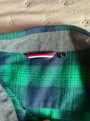 Flannel Button Up Green Size L thumbnail 3