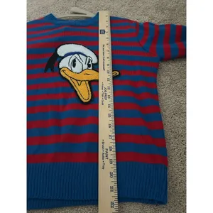 Disney X Forever 21 Retro Style Striped Donald Duck Sweater Size Medium thumbnail 7