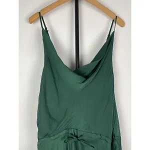 Selfie Leslie Forest Green Ava Cowl Neck Satin Drawstring Midi Dress Size XS‎ thumbnail 6