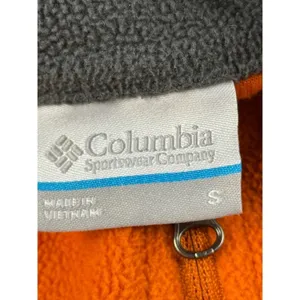 Columbia Quarter Zip Fleece Pullover Jacket‎ Women's Small Orange Gray thumbnail 6