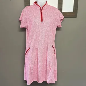 Bermuda Sands Tropical Golf Dress with White Pull-On Athletic Shorts & Belt-Med thumbnail 4