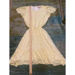 Show Me Your Mumu Merrit Cut Out Mini Dress Yellow Small Short sleeve Floral thumbnail 12