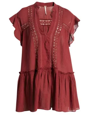 NWT Free People Baby Blues‎ Tunic in Lovebird Combo thumbnail 1
