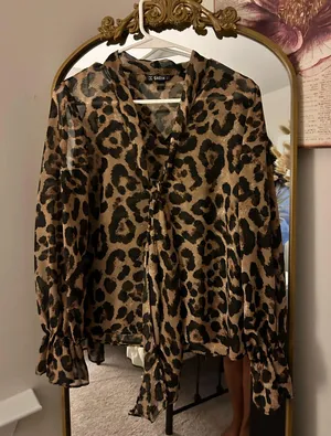 Shein Cheetah Print Top thumbnail 1