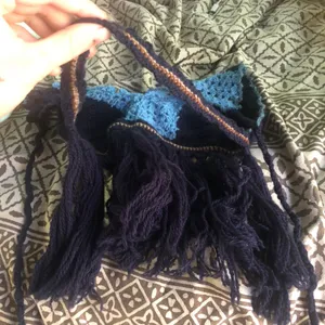 Handmade Crochet Top Blue Size M thumbnail 3