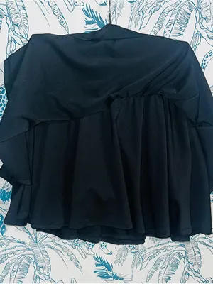 Black Women's Tiered Mini Skort Size undefined thumbnail 2