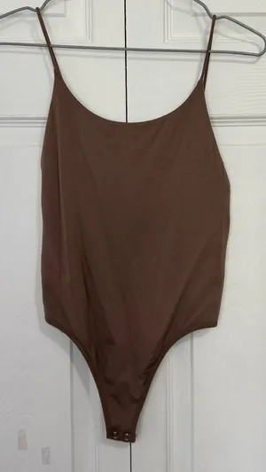 Light Brown Dark Nude Bodysuit Small thumbnail 1
