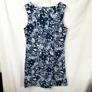 VTG Disney Medium Shift Dress Blue Floral Hidden Mickey‎ Sleeveless Resort 1293 thumbnail 2