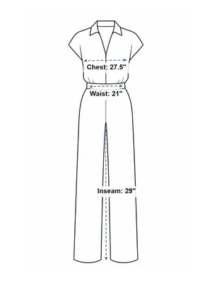 Halara V Neck Short Sleeve Pockets Wide Leg Flowy Waffle Jumpsuit Blue 2X thumbnail 7
