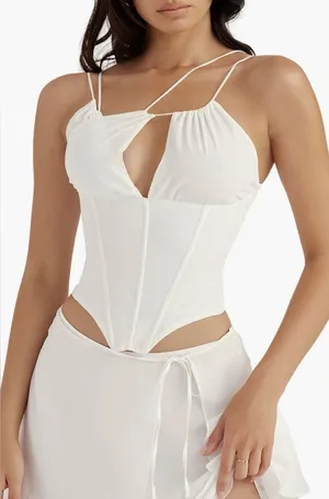 HOUSE OF CB Orla Strappy Corset Top size S thumbnail 1