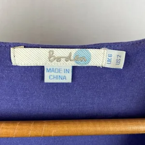 Boden Purple Short Sleeve Twist Bodice Top 2 thumbnail 4