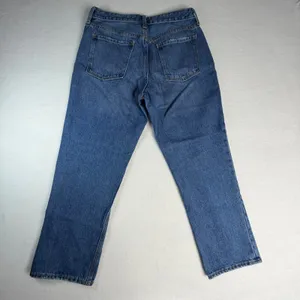 Old Navy Womens Medium Wash Straight Leg‎ 100% Cotton Jeans Size 6 Distressed thumbnail 9