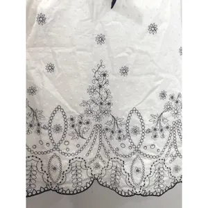 White House Black Market White Floral Embroidered Strapless Dress Women 6 A-Line thumbnail 5