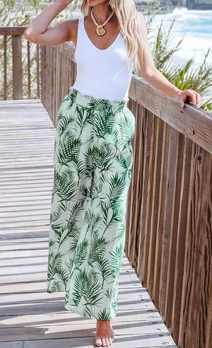 Cupshe Tropical Breezy Wide Leg Pants thumbnail 1