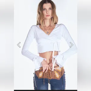 dELiA*s by Dolls Kill Pretty Fly Wrap Front Crop Top thumbnail 6