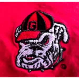 Champion Vintage Georgia Bulldogs T Shirt Large Red Short Sleeves Embroi… thumbnail 3