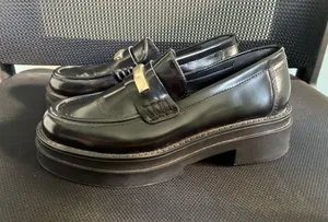 Steve Madden Rodrigo Black Loafer Platform Punk School Girl Sz 6.5 thumbnail 1