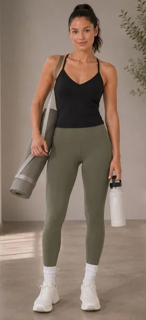 Lululemon Black Strappy Back Yoga Athletic Tank Top Built In Shelf Bra Size 10 thumbnail 1