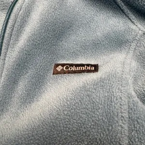 Columbia Benton Springs Full Zip Fleece Jacket‎ Dusty Blue Womens XL Mock Neck thumbnail 2