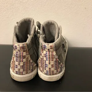 Blowfish Womens size 8 Malibu Hi Top Sneakers Gray Zip Boho Shoes Boho thumbnail 6