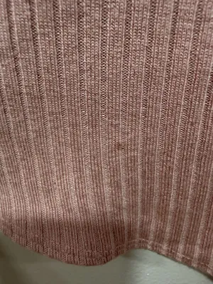Reformation Jeans Pink Ribbed Tie Front Crop Top Size Small thumbnail 4