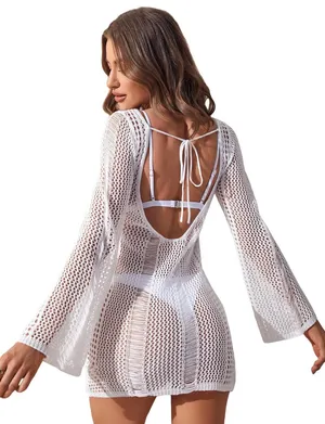 Knit Swim Cover Up White thumbnail 2