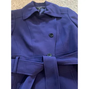 Nine West Suit Womens‎ Royal Purple Belted Peacoat Jacket Size 6 RN 54050 thumbnail 3