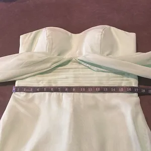 Women’s Full Length Sleeveless Green Chiffon Dress Long Flowing Panels Size 14 thumbnail 9