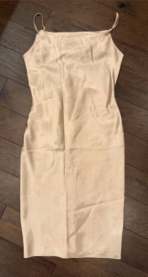 Altar'd State Carlotta Satin Slip Dress Midi Spaghetti Strap Medium - C27-105 thumbnail 1