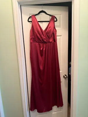 Revelry Berry Satin Dress thumbnail 2