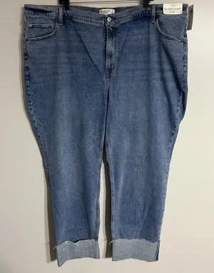 NWT Abercrombie & Fitch Ultra High Rise The Ankle Straight‎ Jeans Size 24 Long thumbnail 1