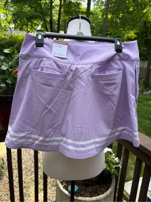 New Calia lavender Pleated Skort Skirt Size 10 L Pickleball Golf Tennis NWT thumbnail 5