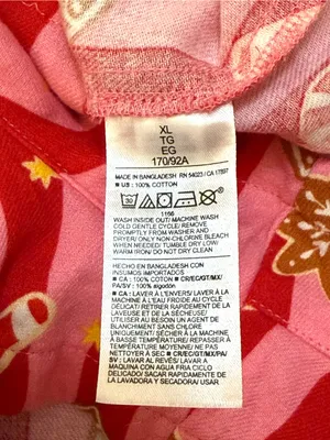 Old Navy Holiday Flannel Boxer Shorts XL Pink Red Christmas Gingerbread thumbnail 8