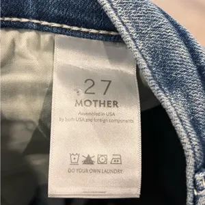 MOTHER Women's Straight Blue Jeans thumbnail 5