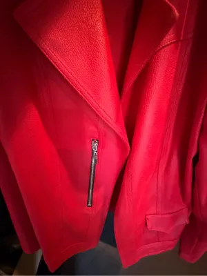 Bali Red Faux Leather Moto Jacket - Women's thumbnail 4