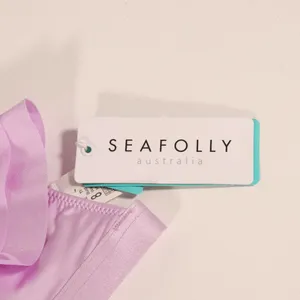 NWT Seafolly X Revolve Shine On Fixed Tri Bikini in Lilac thumbnail 4