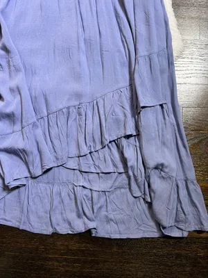 Baltic Born Hannah Dusty Blue Midi Boho Lace Dress Large thumbnail 7