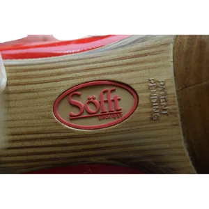 Söfft Red Patent Leather Round Toe Wood Heel Pumps Classic‎ Women's Shoes thumbnail 6