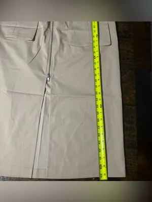 NWOT Abercrombie &‎ Fitch Cargo Utility Midi Skirt L Tall Tan Zip Front thumbnail 11