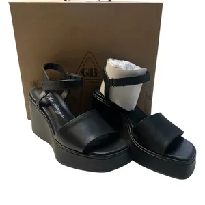 Gianni Bini Black Platform Shoes with Chunky Sole thumbnail 1
